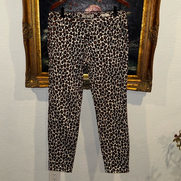 Scotch & Soda Brown Leopard Print Slim Chino Women’s Casual Pants Size 31/32 - Picture 1 of 7